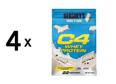 4 x Cellucor C4 Whey Protein (759g) Hersheys Cookies N Creme
