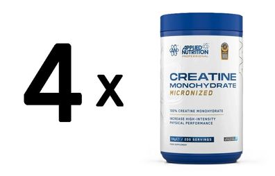 4 x Applied Nutrition Creatine Monohydrate Micronized - 1000g