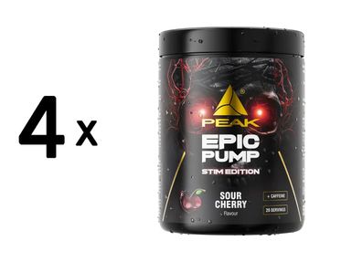 4 x Peak Epic Pump Stim Edition (500g) Sour Cherry