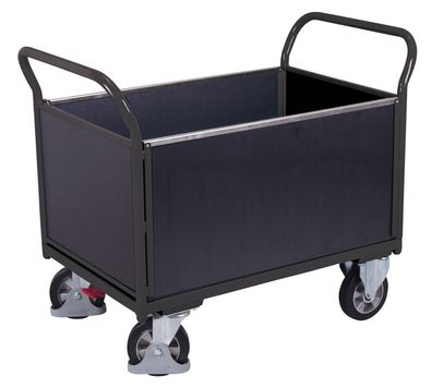 VARIOfit Vierwandwagen mit Siebdruckplatte 1000kg Tragkraft 1995x750mm Anthrazitgrau