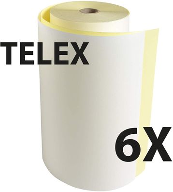 Exacompta 52122E Packung (mit 6 Telex Rollen, ideal für Telex, 57g/qm, Breite: 210mm,