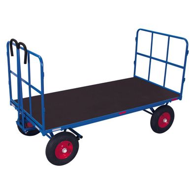 VARIOfit Handpritschenwagen mit 2 Rohrgitterwaenden und Luftbereifung, bis 1250kg Tr