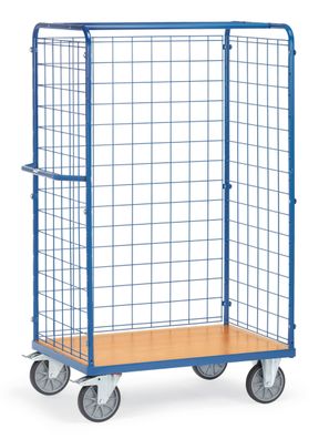 Fetra Paketwagen mit 3 Drahtgitterwaenden 1800mm hoch 1200x800mm