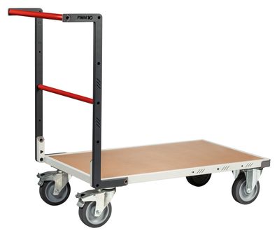 FIMM Plattformwagen mit festem Buegel und Holzplatte Ablageflaeche 1000x595mm 400kg