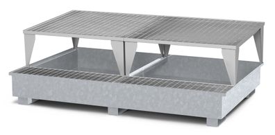 RR Industrietechnik Typ RTA-22 Auffangwannen fuer IBC aus Stahl mit Abfuellbereich v