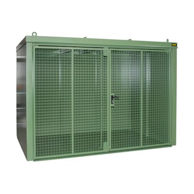 Bauer Gasflaschen-Container GFC-B M5, Resedagruen fuer 96x Gasflaschen Ø 230 mm