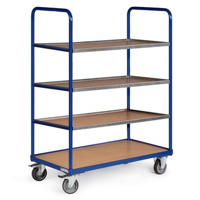 Bako Logistiksysteme Etagenwagen F250 mit 2 Schiebegriffen und 4 Ladeflaechen 1000x6