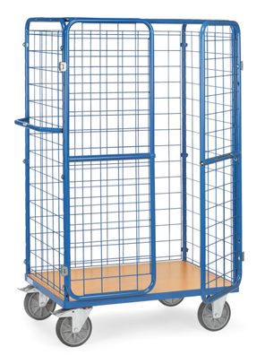Fetra Paketwagen mit 3 Waenden, uer und Dach aus Drahtgitter, Hoehe 1800mm 1200x800m