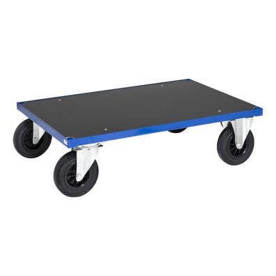 Kongamek Plattformwagen in blau mit MDF-Platte 260mm 1200x800x260mm Gummibereifung o