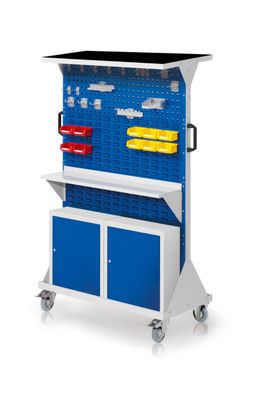Kappes RasterMobil® mobiler Arbeitsplatzschrank Groese #4 1580x1000x500mm 2x Lochpl