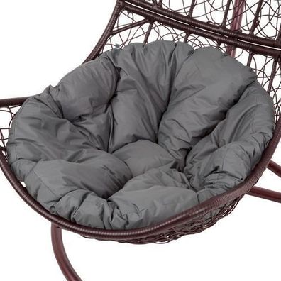 Auflage für Hängesessel Rund Grau D031-26CW 100 x 100 x 10/12 cm PATIO