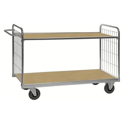 Kongamek ESD-Etagenwagen Serie 9000-XL mit 2 Etagen 1600x600mm Ladeflaeche mit Brems