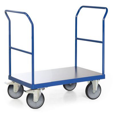 Bako Logistiksysteme Plattformwagen F600 mit 2 Schiebebuegeln ohne Bordkante 1000x70