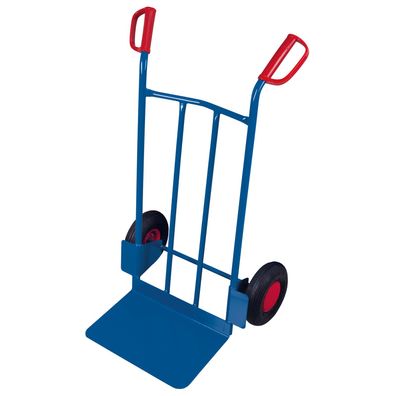 VARIOfit Stahlrohrkarren 250kg Tragkraft mit groser Schaufel, Hoehe 1110mm Luftberei