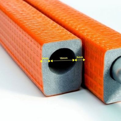 Rohrisolierung 1m Ø18 mm x 9 mm Naturefoam Dämmung
