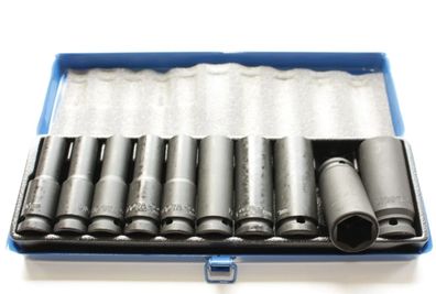Schlagschrauber Nuss Satz 1/2 Zoll, 10-24mm mit Metallkassette