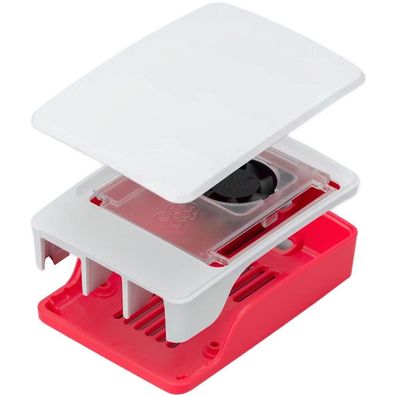 Kunststoffgehäuse für Raspberry Pi 5 (Rot)