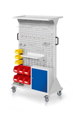 Kappes RasterMobil® mobiler Arbeitsplatzschrank Groese #4 1580x1000x500mm 4x Lochpl