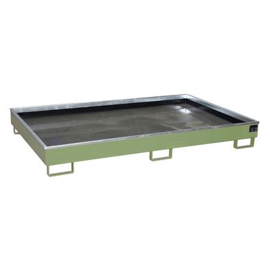Bauer Regalwanne mit PE-Einsatz RW 2200-2 PE, lackiert, Resedagruen