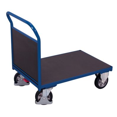 VARIOfit Stirnwandwagen mit Siebdruckplatte 1000kg Tragkraft 1225x800mm Enzianblau R