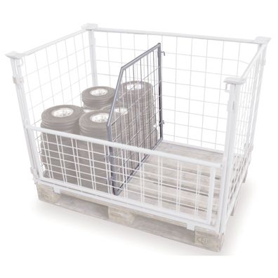 VARIOfit Palettenaufsatz Typ 64 Trenngitter aus verzinktem Stahl schraeg 750x1600mm