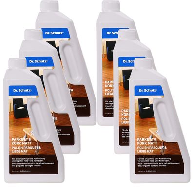 Dr. Schutz Parkett & Kork Matt Pflegemittel 6×750 ml Matte Schutzschicht