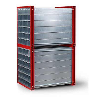 RR Industrietechnik Wabenregal RWR-24/1 1000x1000x1000mm mit 24 Faechern RAL 7016 An