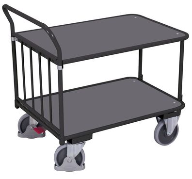 VARIOfit Schiebebuegelwagen als Tischwagen 1200x700mm Anthrazitgrau RAL 75016