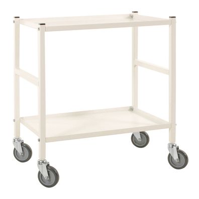 Kongamek Tischwagen 625x414mm Ladeflaeche in weiss mit Bremse