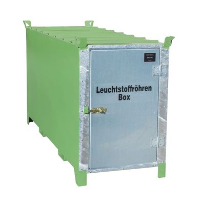 Bauer Leuchtstoffroehren-Box SL 200 nach ADR/RID 1.1.3.10c, Resedagruen mit verzinkt
