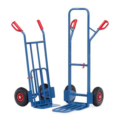 Fetra Stahlrohrkarre mit Klappschaufel, Hoehe 1150mm, mit PU-Bereifung