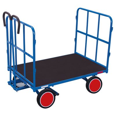 VARIOfit Handpritschenwagen mit 2 Rohrgitterwaenden und Vollgummibereifung 940x700mm