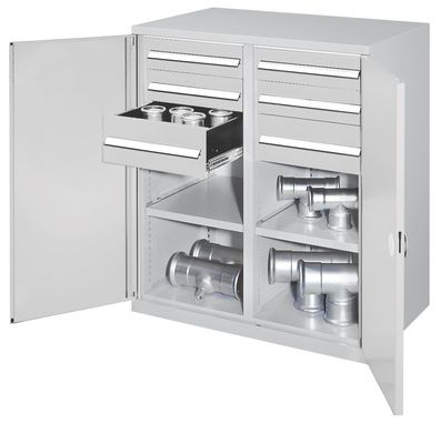 Kappes Schwerlast-Beistellschraenke mit Mitteltrennwand 1110x1000x600mm Doppelwandtu