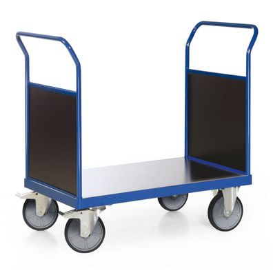 Bako Logistiksysteme Plattformwagen F600 mit 2 Holz- Stirnwaenden ohne Bordkante 850