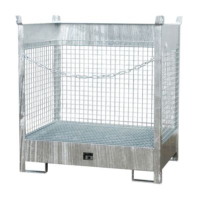 Bauer Fass-Stapelpalette FSP-2 D, Drahtgitterwaende, feuerverzinkt