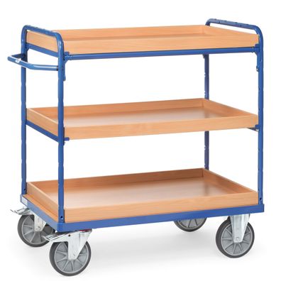 Fetra Etagenwagen mit Holzkaesten 3 Etagen 1200x800