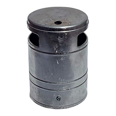 Schake Abfallbehaelter mit Ascher und Standpfosten 1300mm 40l Volumen feuerverzinkt