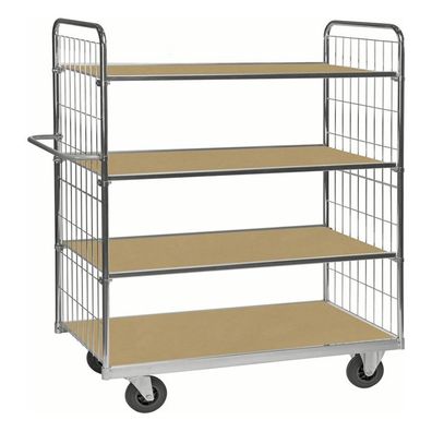 Kongamek ESD-Etagenwagen Serie 9000-XL mit 4 Etagen 1600x600mm Ladeflaeche ohne Brem