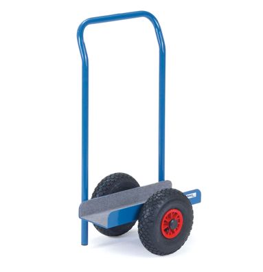 Fetra Plattenroller in U-Form, mit Klemmbacken, Luft-Bereifung, 30-95 mm Klemmbreite