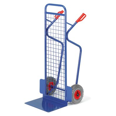 Rollcart Grose Gitter-Stapelkarre aus Stahlrohr 250kg Tragkraft Vollgummi