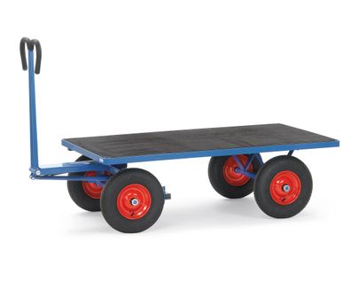 Fetra Handpritschenwagen mit Plattform, Zugoese an der Deichsel Luft-Bereifung 2000x