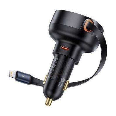 Baseus Enjoyment Pro USB-C/Lightning Autoladegerät 60W - Schwarz