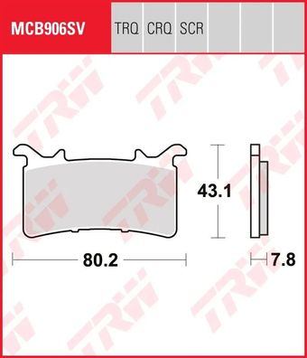 TRW Bremsbelag "MCB 906"