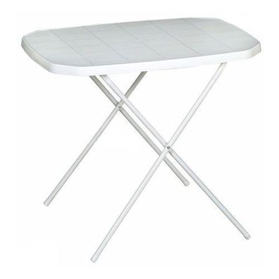 Klappbarer Klapptisch Campingmöbel weiß 53 x 70 cm
