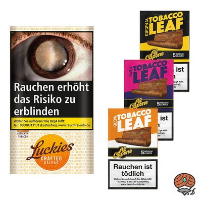 Lucky Strike Crafted Galpao 30g + Al Capone Tobacco Leaf Original, MIXX, GLOW