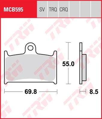 TRW Bremsbelag "MCB 595"Satz