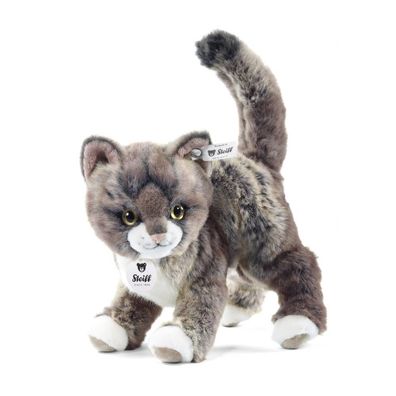 Steiff 099335 Kitty Katze 25cm grau beige stehend