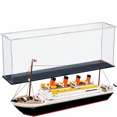 Acryl Vitrine für COBI 1914A # RMS Titanic - T/B/H 140x640x240 mm