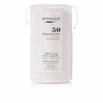 Byphasse Discos Algodón Ovales Desmaquillantes 50 U