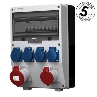 Stromverteiler 32A 16A 4x230V pTD-S/ FI Siemens und Mennekes Doktorvolt 4869